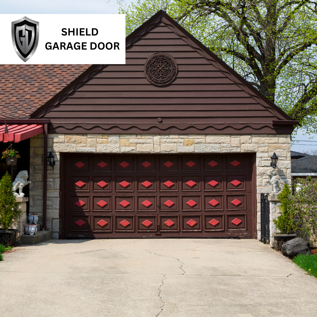 Sectional garage door installed by Shield Garage Door